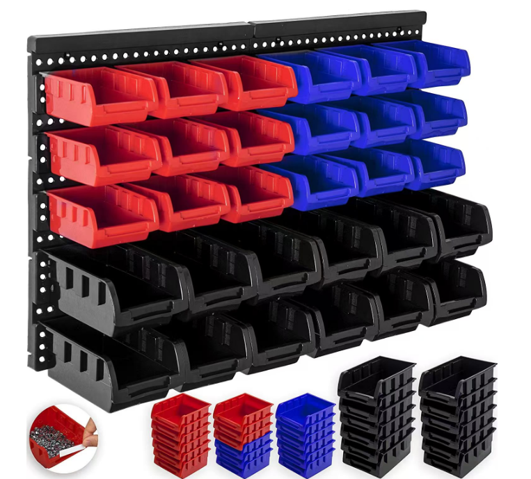 ZEUKMXOO-🧰 Stackable Parts Storage Bins System 30pc