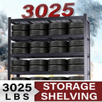 ZEUKMXOO 3025LBS Garage Shelving, 5 Tier Heavy Duty Shelves for Storage, Adjustable Metal Shelving for Warehouse Garage Basement Pantry, 55" W x 24" D x 84" H,Black