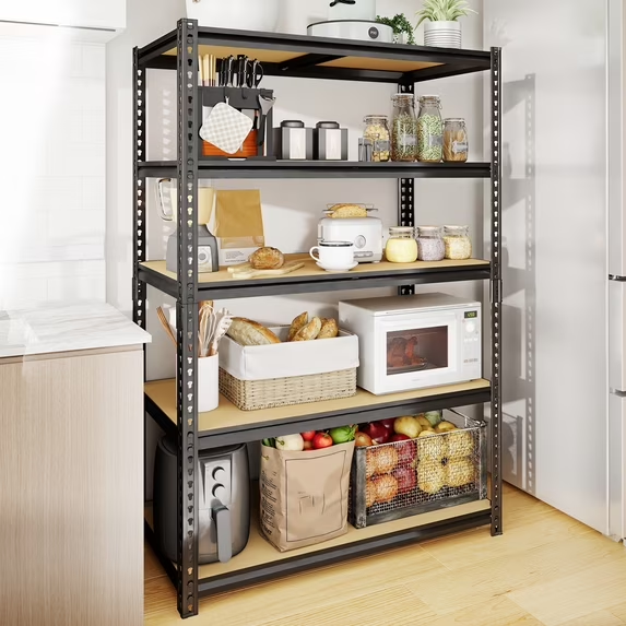 ZEUKMXOO 2200LBS Garage Shelving Unit, 72"H*35.5"W*15.8"D Adjustable Storage Shelves, 5-Tier Heavy Duty Shelf Rack for Basment, Garage, Pantry, Warehouse, Kitchen