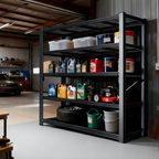 ZEUKMXOO 3025LBS Garage Shelving, 5 Tier Heavy Duty Shelves for Storage, Adjustable Metal Shelving for Warehouse Garage Basement Pantry, 55" W x 24" D x 84" H,Black