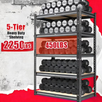 ZEUKMXOO 5 Tier Heavy Duty Shelving Unit , Adjustable Garage Storage Shelves for Organization, 2250LB Capacity Metal Rack for Garage, Closet, Pantry, Warehouse (60" H×28.5" W×11.8" D)