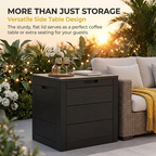 ZEUKMXOO 35 Gallon Waterproof Outdoor Deck Box, UV-Resistant Storage Chest for Patio Cushions, Pillows & Package Deliveries, All Weather for Garden, Porch and Indoor, Black