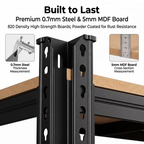 ZEUKMXOO 5-Tier Heavy Duty Metal Shelving Unit, Adjustable Shelf Rack, Freestanding Garage Storage Shelves for Closet, Basement, Kitchen Organization, 78″H x 40″W x 16″D
