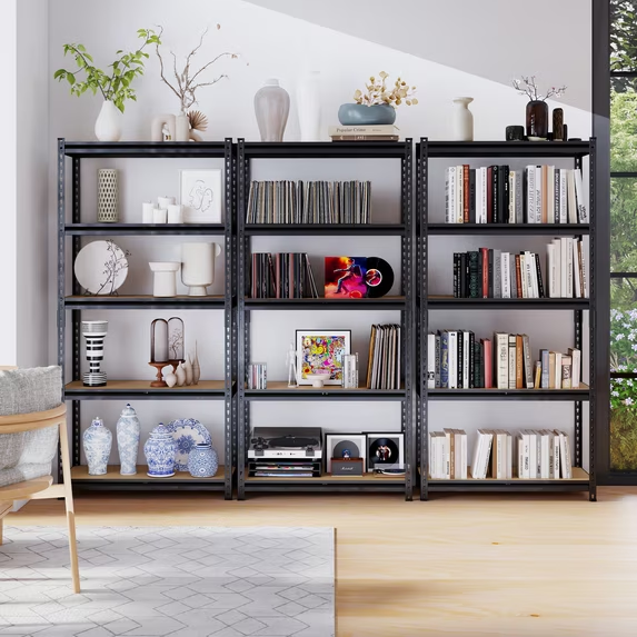 ZEUKMXOO 2400LBS Garage Shelving Unit, 60"H*27.5"W*11.8"D Adjustable Storage Shelves, 5-Tier Heavy Duty Shelf Rack for Basment, Garage, Pantry, Warehouse, Kitchen