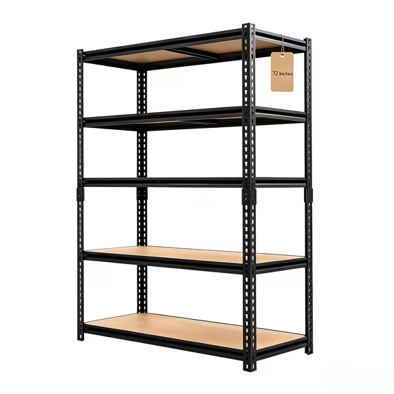 ZEUKMXOO 2250LBS Garage Shelving Unit, 5-Tier Adjustable Metal Storage Shelves, Heavy Duty Shelf Rack for Basement, Garage, Pantry, Warehouse, Kitchen （72" H*36" W*16" D）