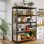 ZEUKMXOO 5 Tier Heavy Duty Shelving Unit , Adjustable Garage Storage Shelves for Organization, 2250LB Capacity Metal Rack for Garage, Closet, Pantry, Warehouse (60" H×28.5" W×11.8" D)
