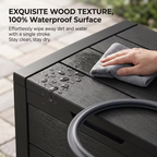ZEUKMXOO 35 Gallon Waterproof Outdoor Deck Box, UV-Resistant Storage Chest for Patio Cushions, Pillows & Package Deliveries, All Weather for Garden, Porch and Indoor, Black
