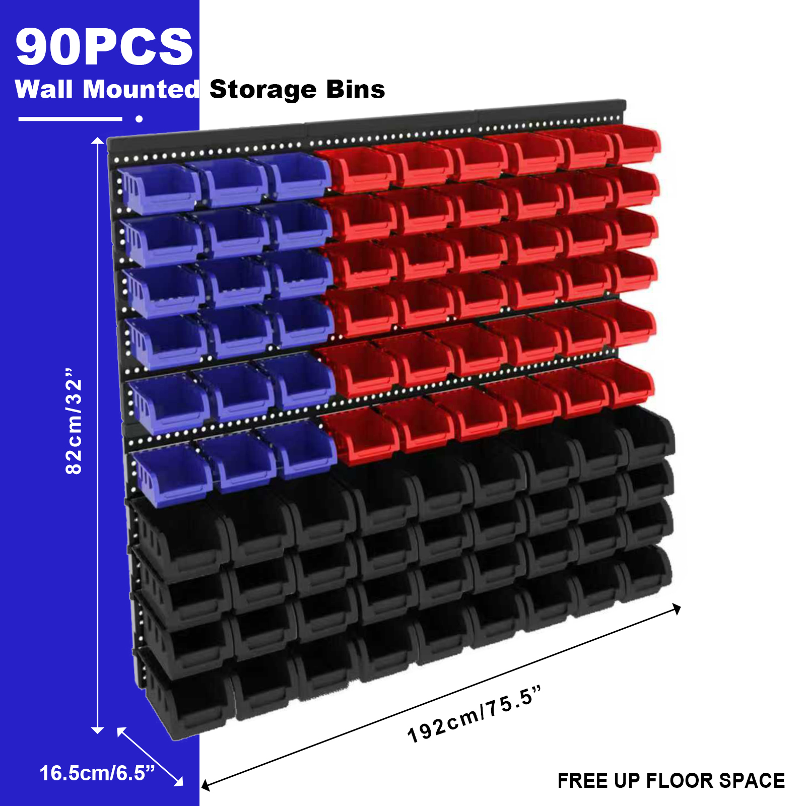 ZEUKMXOO-🧰 Stackable Parts Storage Bins System 90pc