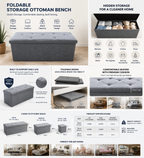 Foldable Storage Ottoman Bench — Style Meets Function