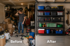 Heavy Duty Metal Storage Shelf for Maximizing Garage Storage Space