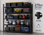 Heavy Duty Metal Storage Shelf for Maximizing Garage Storage Space