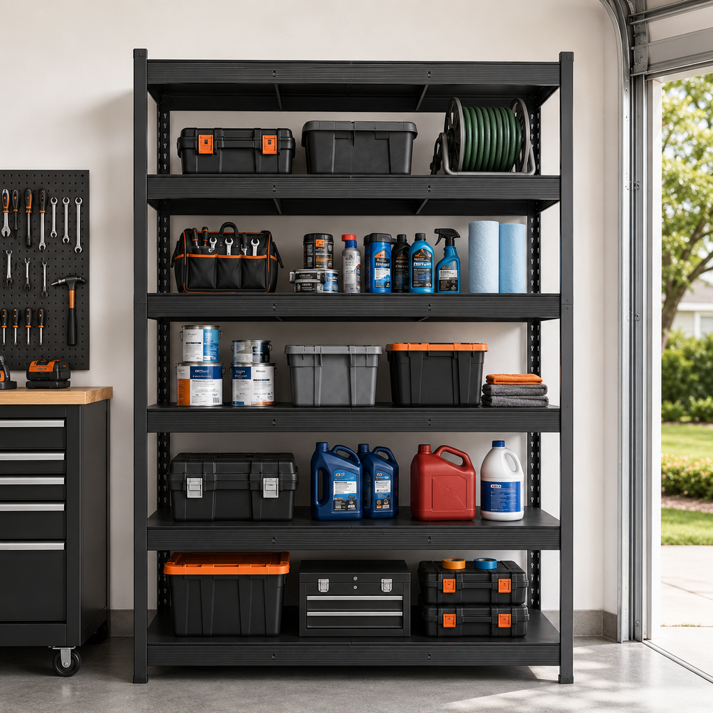 📦Turn Wasted Space Into Organized Storage----Heavy-Duty 5-Tier Metal Storage Rack