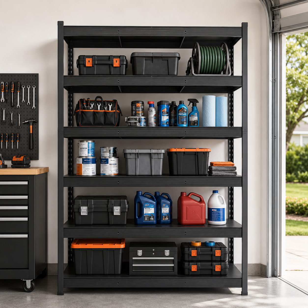 📦Turn Wasted Space Into Organized Storage----Heavy-Duty 5-Tier Metal Storage Rack
