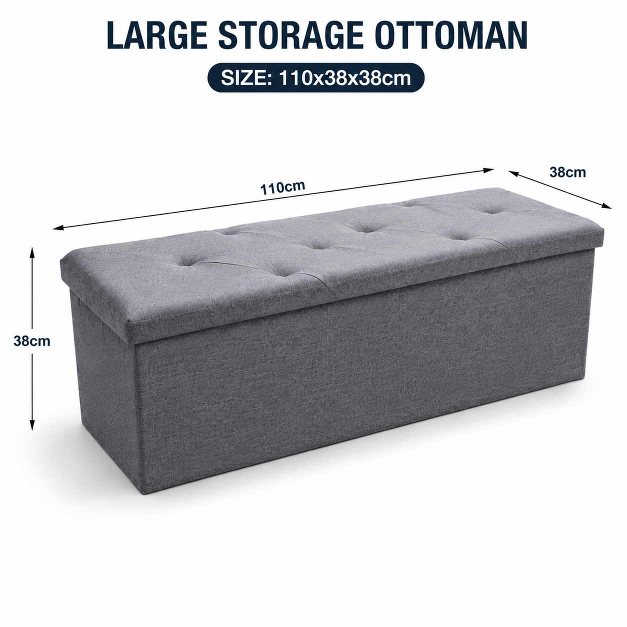 Foldable Storage Ottoman Bench — Style Meets Function