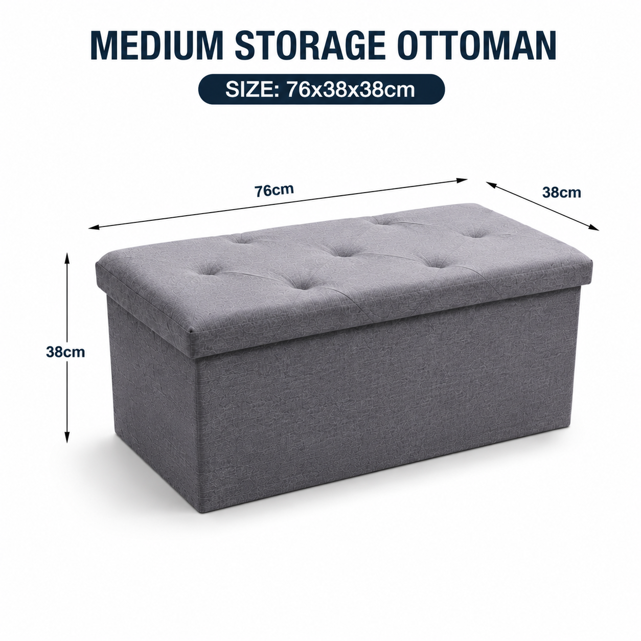 Foldable Storage Ottoman Bench — Style Meets Function