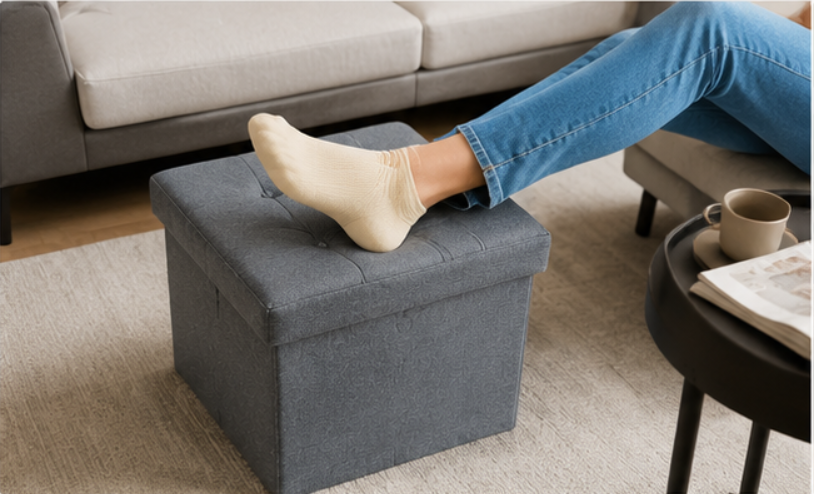 Foldable Storage Ottoman Bench — Style Meets Function
