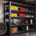 ZEUKMXOO 72"H*62"W*24"D Garage Shelving Unit, Metal Heavy Duty Storage Shelves, 5-Tier Adjustable 3500Lbs Industrial Utility Rack Shelf for Basement, Warehouse, Store