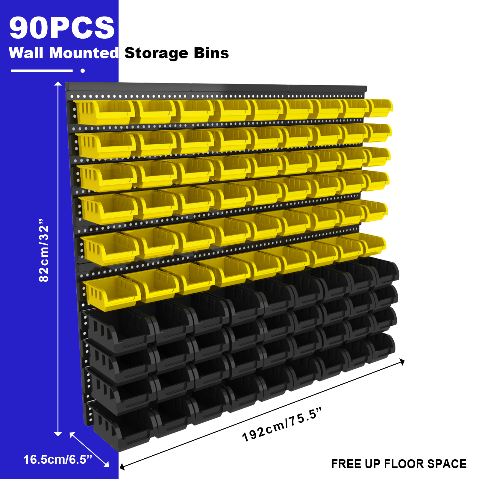 ZEUKMXOO-🧰 Stackable Parts Storage Bins System 90pc