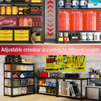 ZEUKMXOO 40"W Garage Shelving Unit, 5 Tier Heavy Duty Black Storage Shelves,Industrial Adjustable Shelves for Basment Warehouse Pantry Closet
