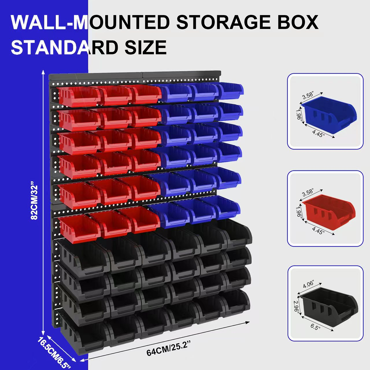 ZEUKMXOO-🧰 Stackable Parts Storage Bins System 60pc