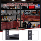 ZEUKMXOO 3025LBS Garage Shelving, 5 Tier Heavy Duty Shelves for Storage, Adjustable Metal Shelving for Warehouse Garage Basement Pantry, 55" W x 24" D x 84" H,Black