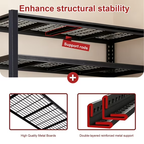 ZEUKMXOO 3025LBS Garage Shelving, 5 Tier Heavy Duty Shelves for Storage, Adjustable Metal Shelving for Warehouse Garage Basement Pantry, 55" W x 24" D x 84" H,Black