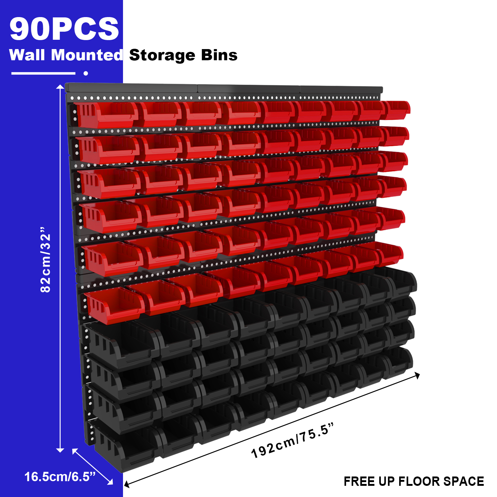 ZEUKMXOO-🧰 Stackable Parts Storage Bins System 90pc
